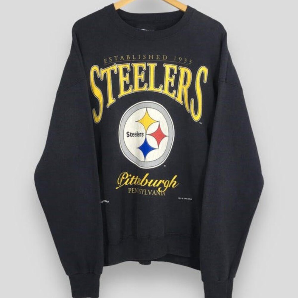 Pittsburgh Steelers NFL Black Pittsburgh Steelers Printed shirt sweatshirt '97